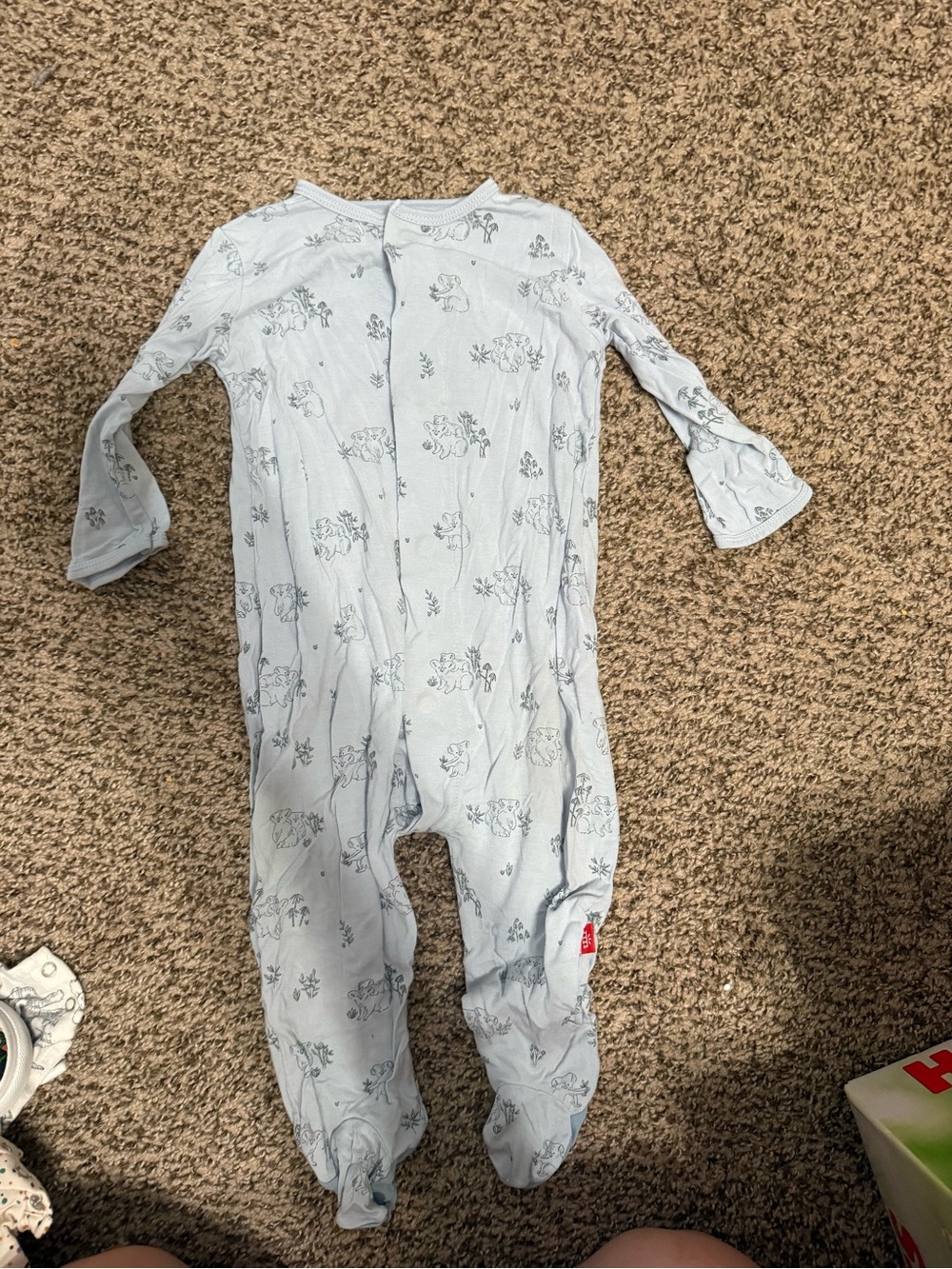 Magnetic Me Light Blue Printed Footed One-Piece